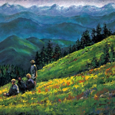 Mountaintop of dreams | Landscape Painting | Kim Pollard | Artist | Painter | Canadian Artist