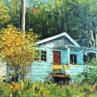 Old House at Roesland | Landscape Paintings | Kim Pollard | Canadian Artist | Pender Island