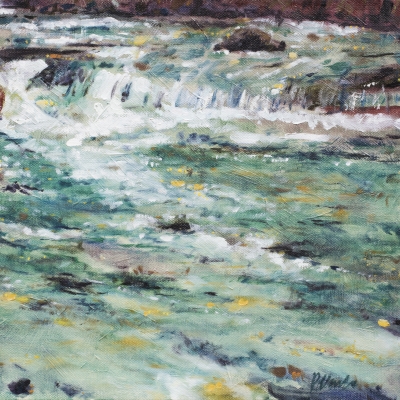 The Stream | Landscape Paintings | Kim Pollard | Canadian Artist | British Columbia | Shannon Falls