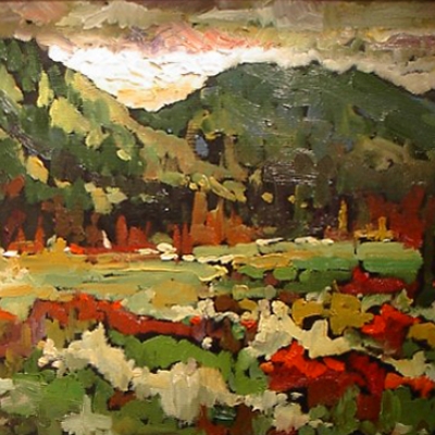 Autumn Meadow | Landscape Paintings | Kim Pollard | Canadian | Artist | British Columbia | Landscape Painting 
