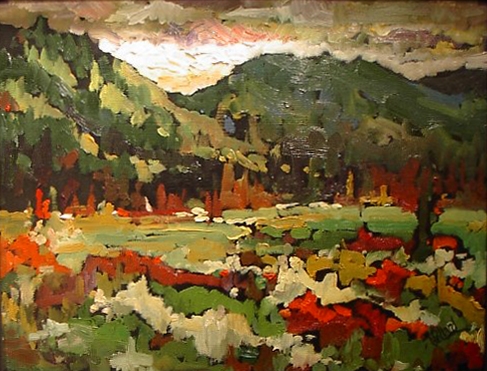 Autumn Meadow | Landscape Paintings | Kim Pollard | Canadian | Artist | British Columbia | Landscape Painting 