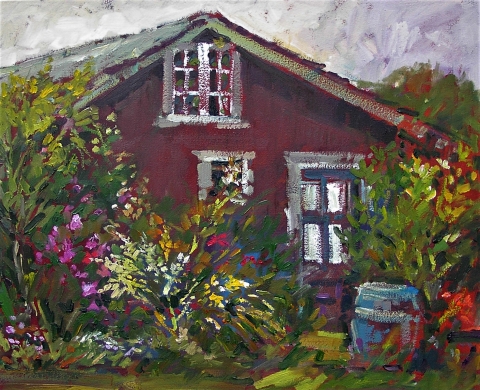 Beach Cottage 1 | Landscape Paintings | Kim Pollard | Canadian | Artist | Landscape Painting | Plein Air 