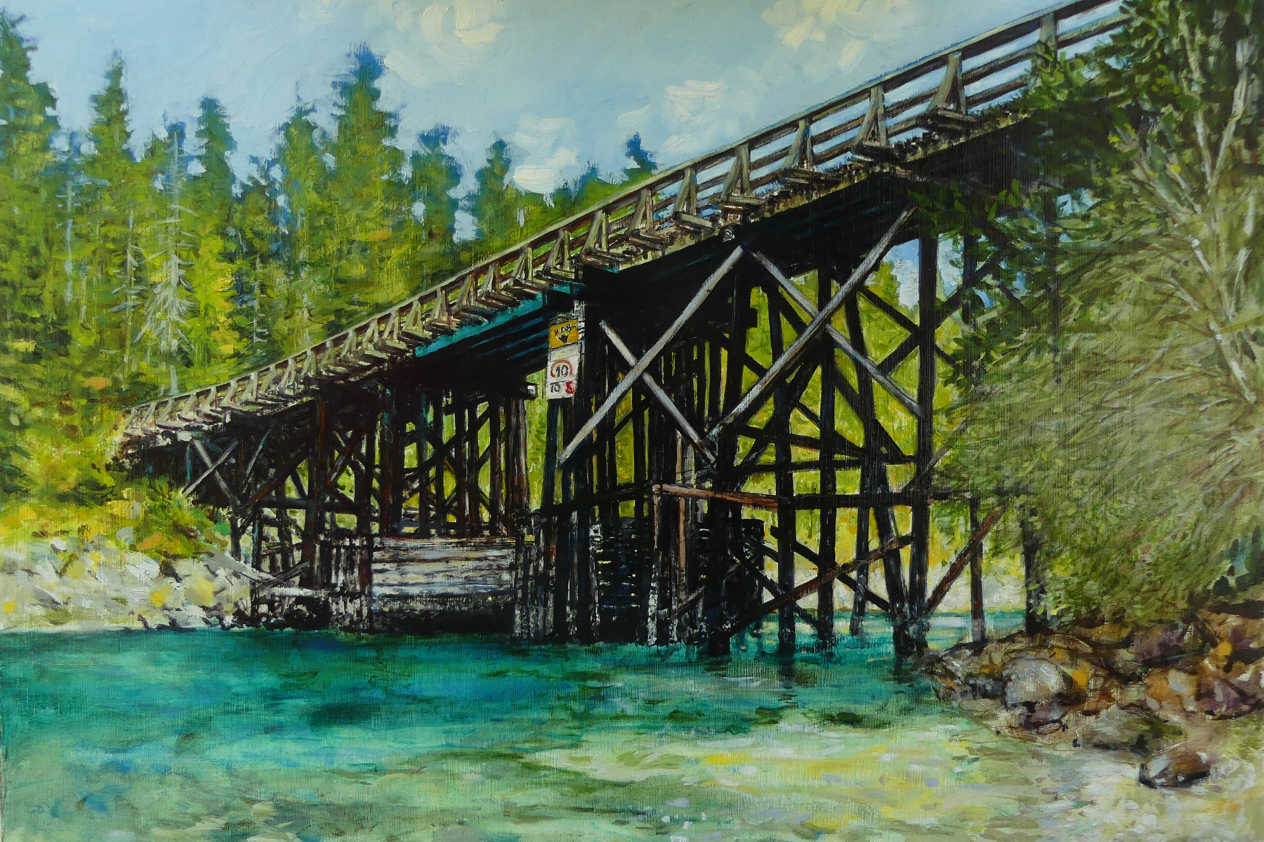 The Bridge | Landscape Paintings | Kim Pollard | Canadian Artist | Pender Island | British Columbia